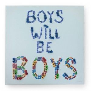 Obrazek Boys Will Be Boys 75x75x4 cm