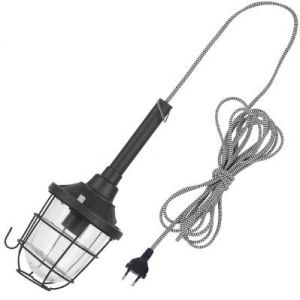 It's About RoMi Hanging-/walking lamp iron/glass Leeds h.35xdia.13,5cm/wire 5m, matt black LEED