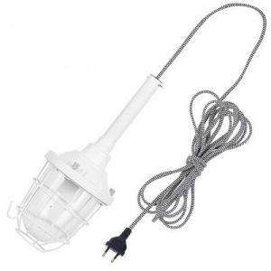 It's About RoMi Hanging-/walking lamp iron/glass Leeds h.35xdia.13,5cm/wire 5m, matt white LEED