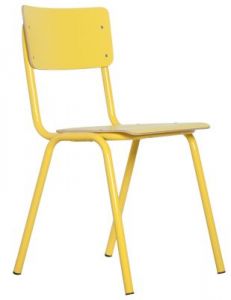 Zuiver Krzesło BACK TO SCHOOL HPL żółte 1008203