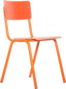 Zuiver Krzesło BACK TO SCHOOL HPL pomarańczowe 1008204