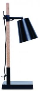 It's About RoMi Table lamp iron/ashwood Sydney h.54cm/shade 15x15cm, black/natural SYDNEY/T/B