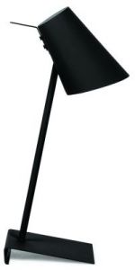 It's About RoMi Table lamp iron/rubber finish Cardiff h.54cm/shade h.20x15cm, black CARDIFF/T/B