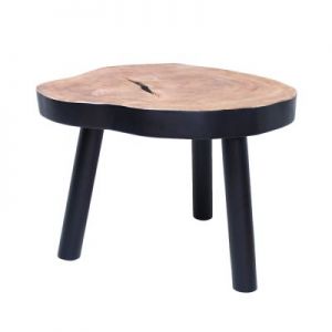 HK Living stolik w kształcie pnia drewna L czarny HAP6205