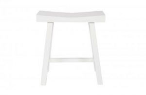 Be Pure Drewniany stołek CHARCOAL biały 800149-W