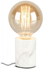 It's About RoMi Table lamp marble Athens cylinder dia.7,5xh.10cm, white ATHENS/T/W