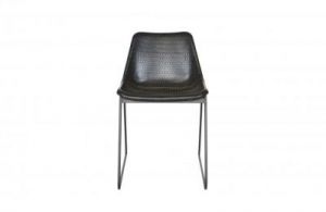 Be Pure Krzesło STAINLY skóra przeplatana czarne 800487-Z