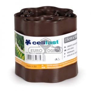 Cellfast Obrzeże Ogrodowe Trawnikowe Brąz 9mb 15cm 30-012