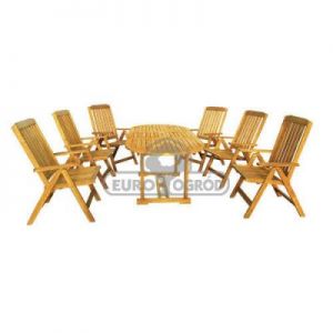 Hecht Meble Ogrodowe Leader Set Stół + 6 Krzeseł