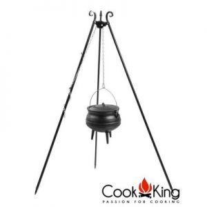 CookKing Kociołek Afrykański Żeliwny Emaliowany 13L Na Trójnogu 180cm