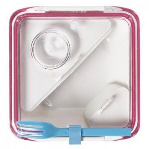 BB - Lunch box BOX APPETIT biało/różowy