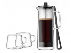 WMF - Kawiarka tłokowa z 2 filiżankami do kawy