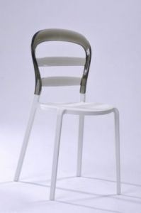 Krzesło Bubu białe siedzisko/dymione op.