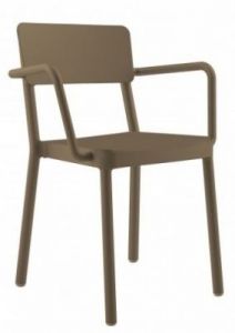 Krzesło Lisboa z podłokietnikami czekola