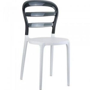Krzesło Mis Bibi white/black transp.