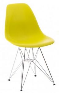 Krzesło P016 PP dark olive, chromowane nogi