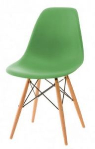 Krzesło P016W PP ciemno zielone, drewnia ne nogi