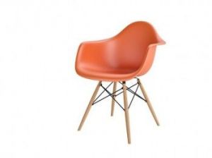 Krzesło P018W PP pomarańczowy, drewniane nogi HF