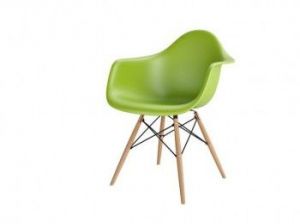 Krzesło P018W PP zielony, drewniane nogi HF