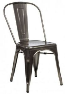 Krzesło Paris w kolorze metalu inspirowa ne Tolix