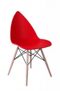 Krzesło Rush Wood czerwone