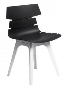 Krzesło Techno czarne, podstawa biała