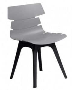 Krzesło Techno szare, podstawa czarna