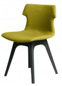 Krzesło Techno tapicerowane oliwkowe podstawa czarna