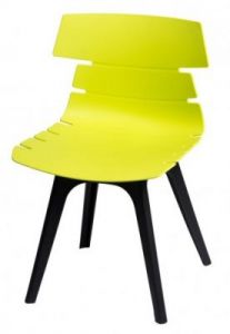 Krzesło Techno zielone, podstawa czarna