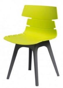 Krzesło Techno zielone, podstawa szara