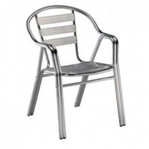 Krzesło Edge z podłokietnikami aluminium