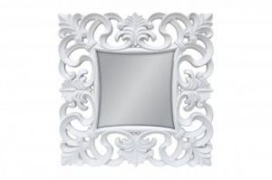 Lustro wiszące Baroque 100x100 biały