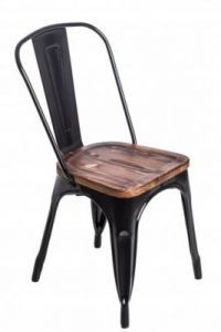 Krzesło Paris Wood czarny sosna