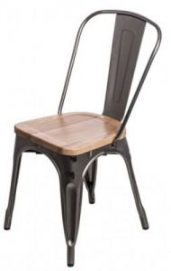 Krzesło Paris Wood metaliczny jesion