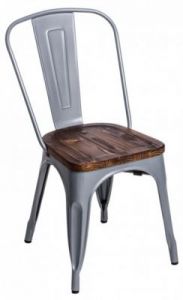 Krzesło Paris Wood srebrny sosna