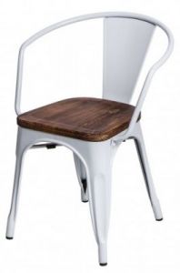 Krzesło Paris Arms Wood biały sosna