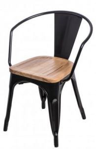 Krzesło Paris Arms Wood czarny jesion