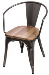 Krzesło Paris Arms Wood metal jesion