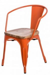 Krzesło Paris Arms Wood pomarańcz jesion