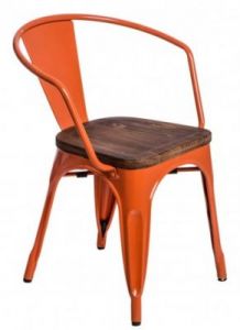 Krzesło Paris Arms Wood pomarańcz sosna