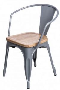 Krzesło Paris Arms Wood srebrny jesion