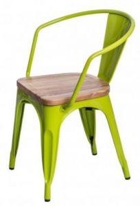Krzesło Paris Arms Wood zie.jasn. jesion