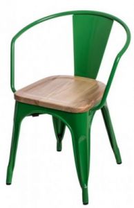 Krzesło Paris Arms Wood zielony jesion