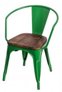 Krzesło Paris Arms Wood zielony sosna