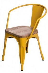 Krzesło Paris Arms Wood żółty jesion