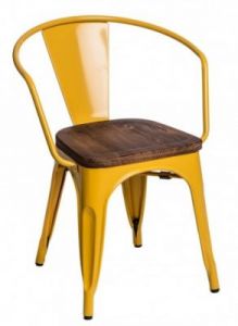 Krzesło Paris Arms Wood żółty sosna