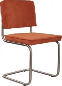 Zuiver Krzesło RIDGE BRUSHED RIB pomarańczowe 19A 1100080