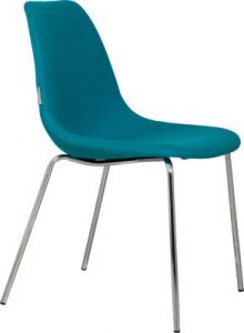 Zuiver Krzesło FIFTEEN UP chromowane/niebieskie 1100214