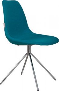 Zuiver Krzesło FOURTEEN UP chromowane/niebieskie 1100202